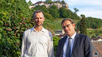 Martin Imhof (links) ist Präsident der Spitex Region Lenzburg, Daniel Lukic ist Vorsitzender der Geschäftsleitung. (Mathias Förster)