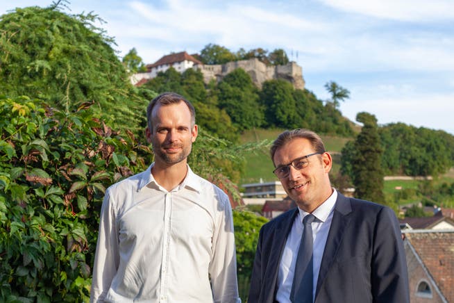 Martin Imhof (links) ist Präsident der Spitex Region Lenzburg, Daniel Lukic ist Vorsitzender der Geschäftsleitung.