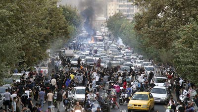 Proteste in der iranischen Hauptstadt Teheran. (AP)