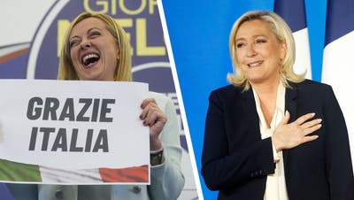 Giorgia Meloni (links) und Marine Le Pen sind trotz ideologischer Nähe keine Freundinnen. (CH Media Online)