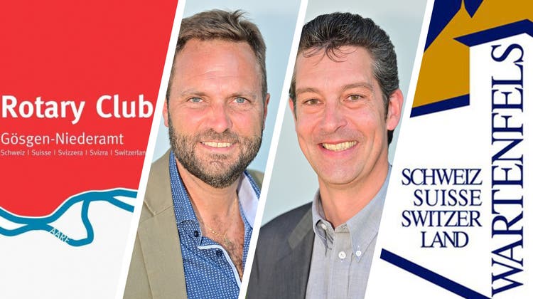 Die beiden Service-Club-Präsidenten aus dem Niederamt: Reto Spiegel, «Rotary»-Präsident (links), und Matthias Wermuth, «Lions»-Präsident. (Bruno Kissling)