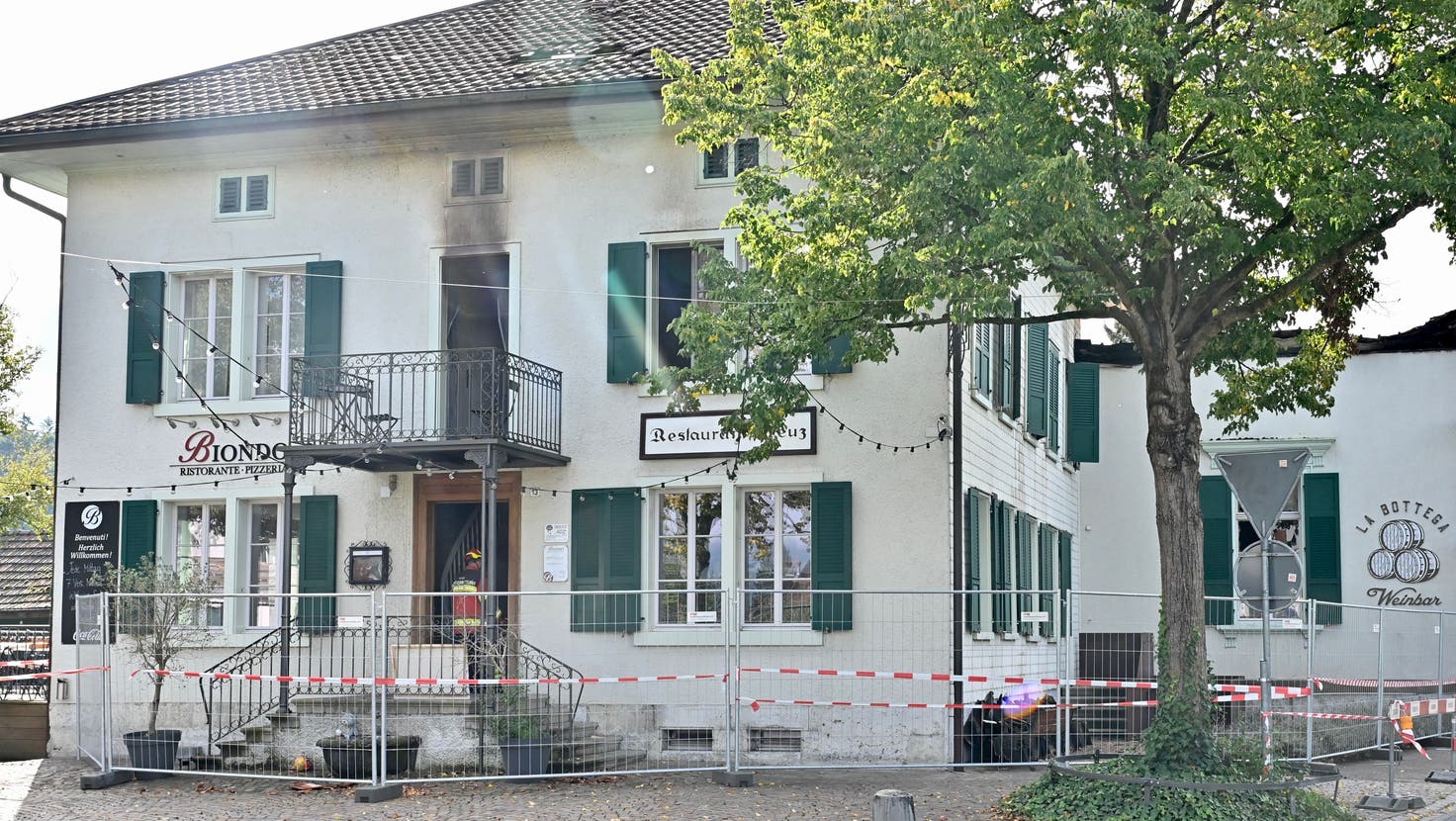 Das Restaurant in Deitingen wurde stark beschädigt. (Bruno Kissling)