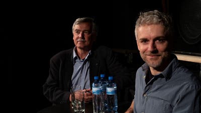 Marco Baumann (links) und Marco Zedler stellen sich den Fragen des Publikums. (Bild: PD)