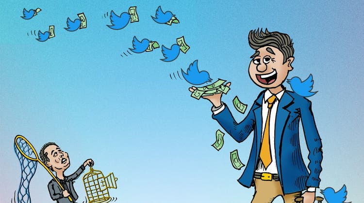 Gewinn mit Gezwitscher: Mit Twitter-Aktien lässt sich trotz dem Hin und Her von Elon Musk Geld verdienen. (Marco Ratschiller)