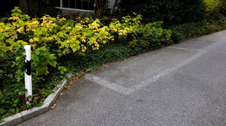 Abgetragene Linien zeugen von einem aufgehobenem Parkplatz. (Severin Bigler / CH Media)