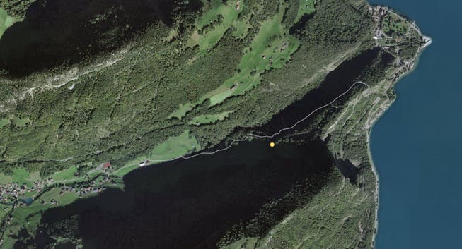 Im Bereich Birchi (gelber Punkt) müssen 2,5 Kubikmeter Fels abgetragen werden. 