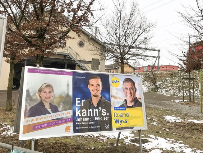 Wahlplakate bei den Stadtratswahlen 2019.