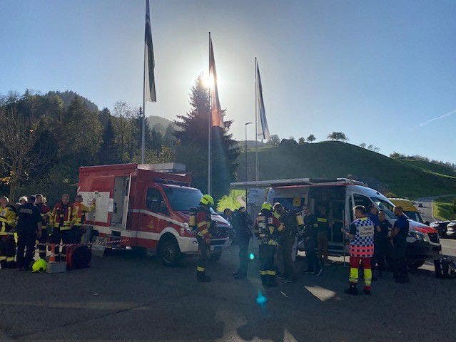 Im Einsatz standen zahlreiche Einsatzkräfte der Feuerwehren Menzingen und Neuheim, des Rettungsdienstes Zug sowie der Zuger Polizei.