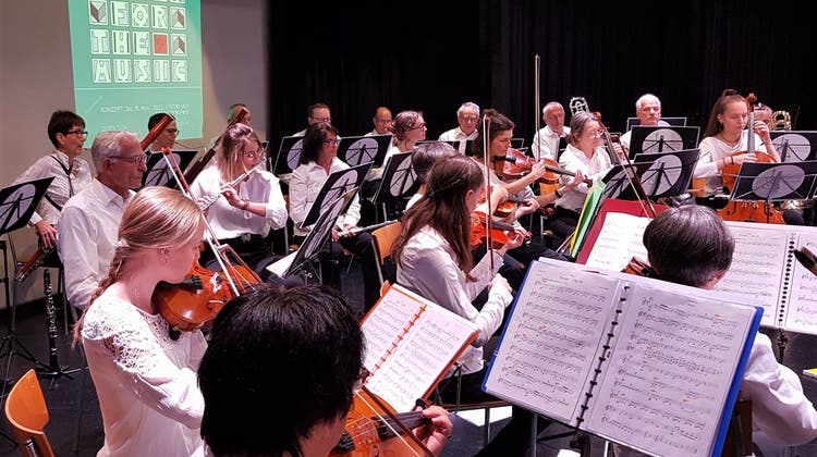 Das Orchester Erstfeld bei ihrer Aufführung im Kasino Erstfeld. (Bild: PD)