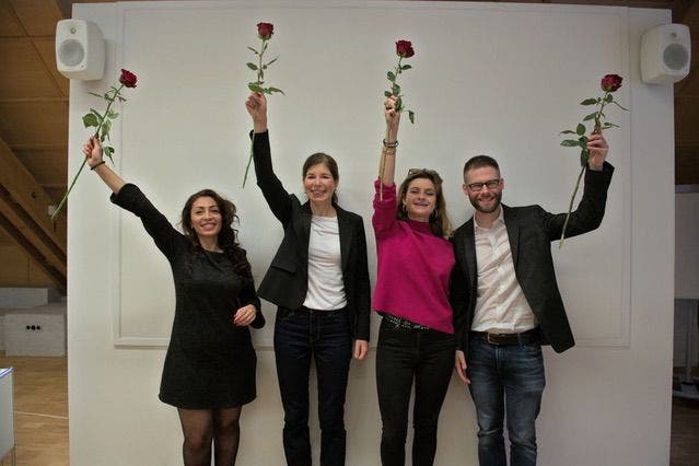 Sie wollen nach Bern: Sinem Gökçen, Simona Brizzi, Mia Jenni und Alain Burger.
