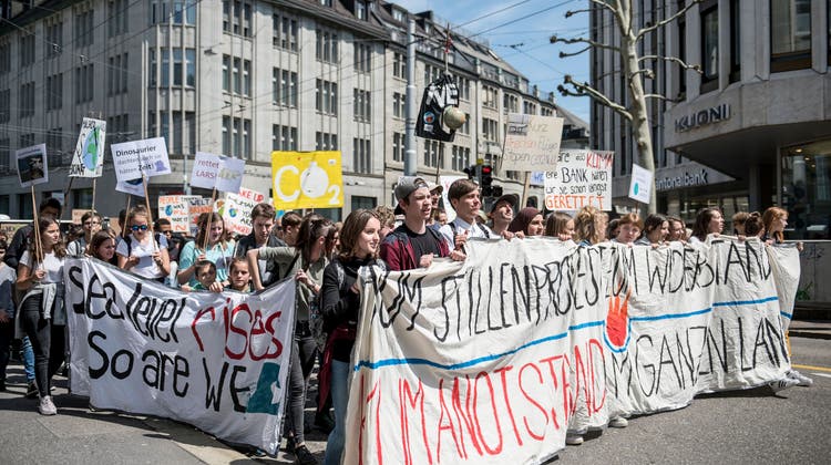 Klimastreik in der St.Galler Innenstadt im Mai 2019. (Bild: Adriana Ortiz Cardozo)