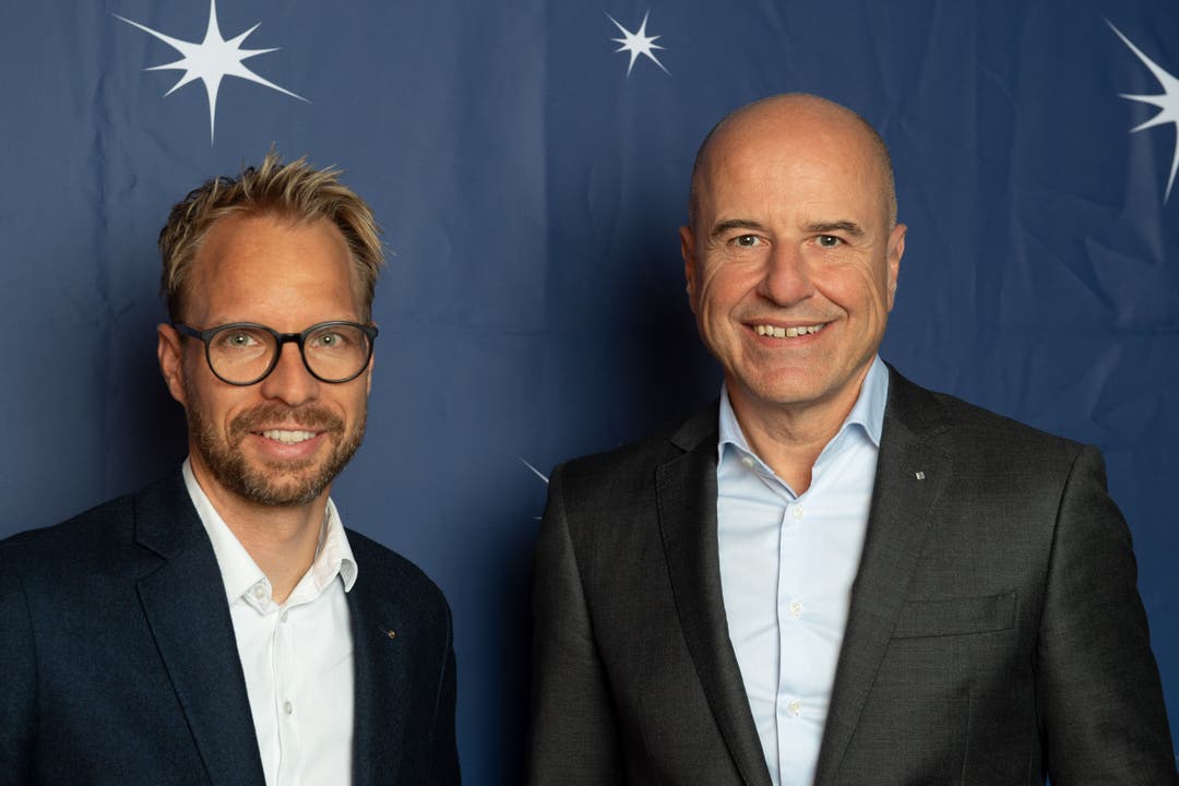 Martin Winiger, Geschäftsführer Scherler AG, und Daniel Salzmann, CEO Luzerner Kantonalbank. 
