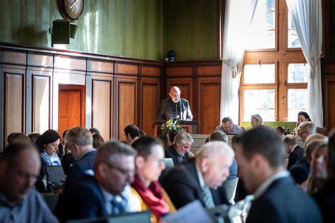 Die Arbeit von Kommissionspräsident Bruno Lüscher stiess auf Zustimmung im Weinfelder Rathaus.