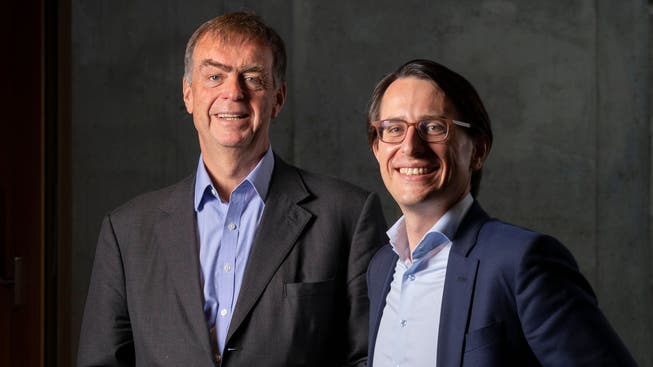 Die beiden Roche-Erben André Hoffmann (links) und Jörg Duschmalé gehören zu den reichsten Menschen der Schweiz.