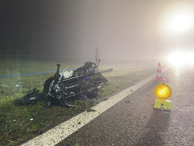 Der Motorradfahrer verstarb noch an der Unfallstelle.