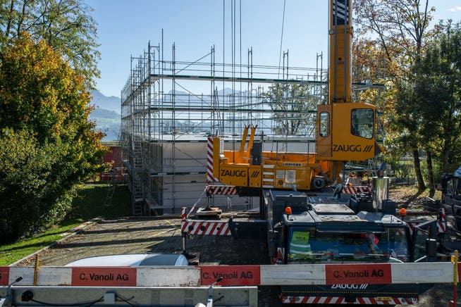 Containersiedlung für Flüchtlinge: Das Luzerner Kantonsgericht hebt den Baustopp an der Herrenfahrstrasse in Meggen auf. 
