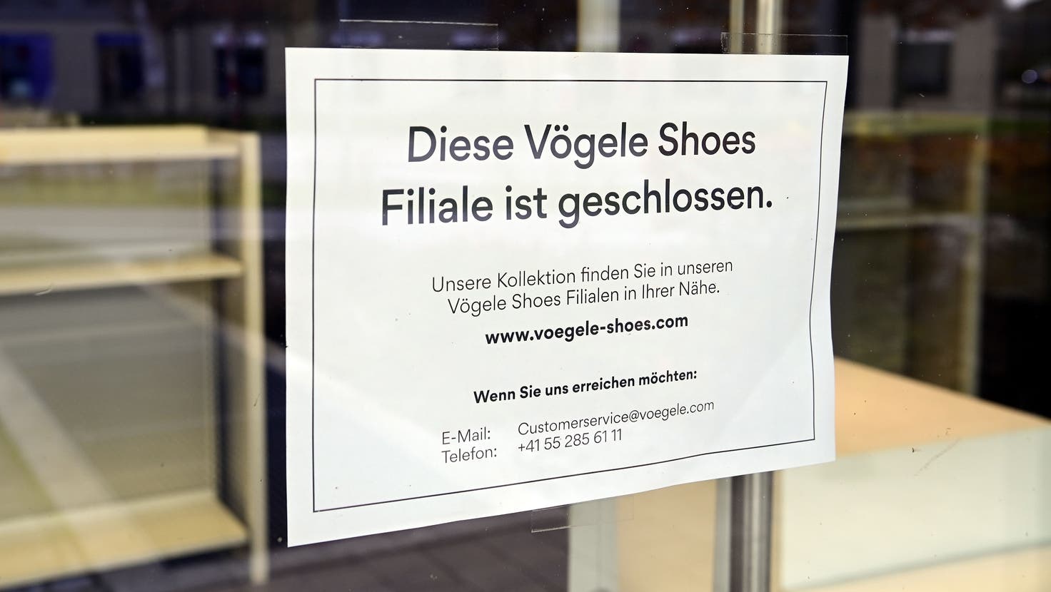 Aus und vorbei: Vögele Shoes ist Ende Jahr Vergangenheit. (Nadine Böni / Aargauer Zeitung)