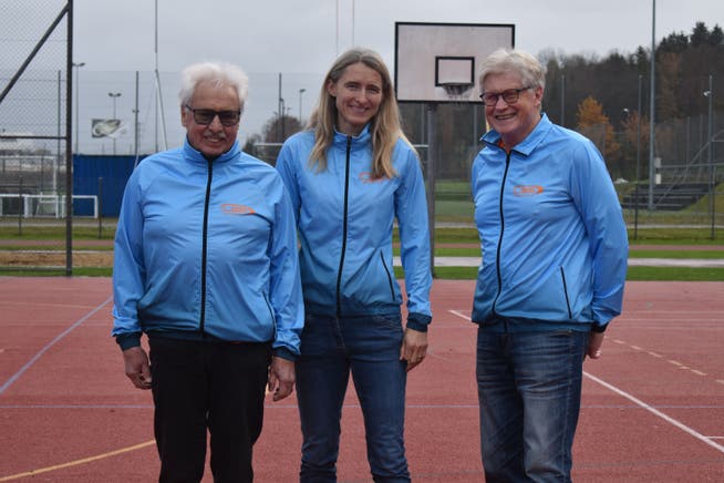 Norbert «Nöbi» Wenk, Franziska Geser-Burch und Dölf Gmür (von links nach rechts) prägten und prägen die Geschichte der Leichtathletikgruppe Gossau.