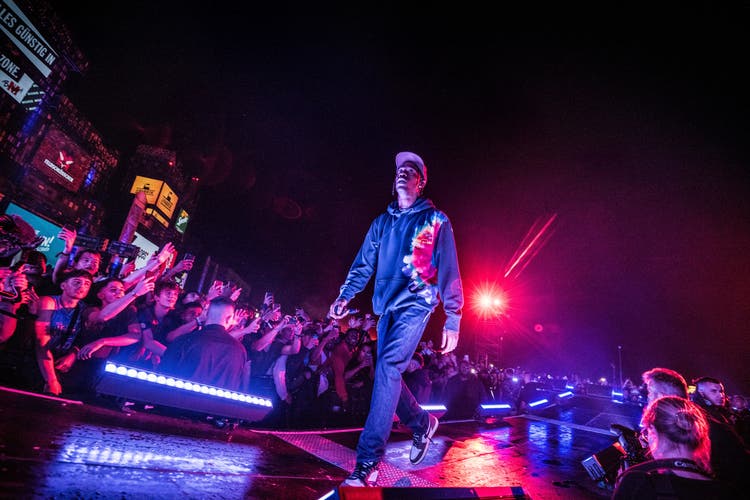 US-Rap-Star Travis Scott am Open Air Frauenfeld 2019.