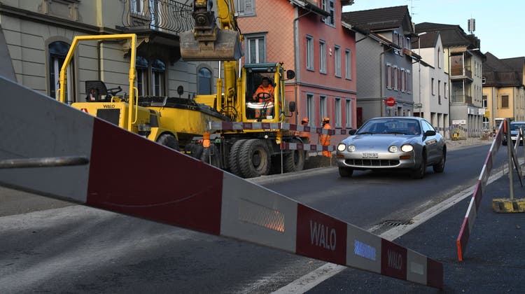 Die Sanierung der Poststrasse sorgt in Bischofszell dieses Jahr für Gesprächsstoff. (Bild: Georg Stelzner)