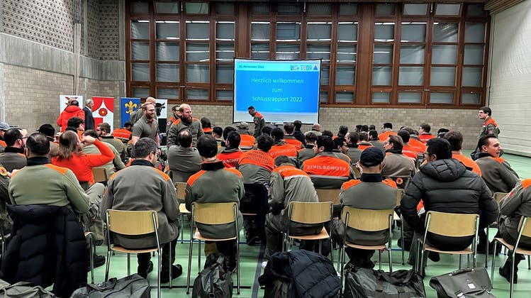 Der Abschluss zum Jahresende wurde in der Mehrzweckhalle der Kaserne Birmensdorf durchgeführt. (zvg)