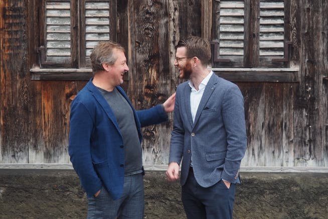 Sind die neuen Macher des Volkskulturfestes Obwald: Roman Britschgi (links) und Tobias Lengen.