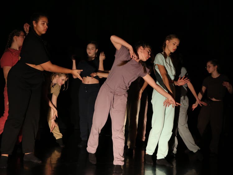 Die Tänzerinnen des Projekts «Kids in Dance» bei ihrem Auftritt im Phönix-Theater in Steckborn.