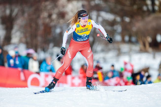 Nadine Fähndrich stellt in der Qualifikation zum Sprint im Val Müstair gleich die deutliche Bestzeit auf.
