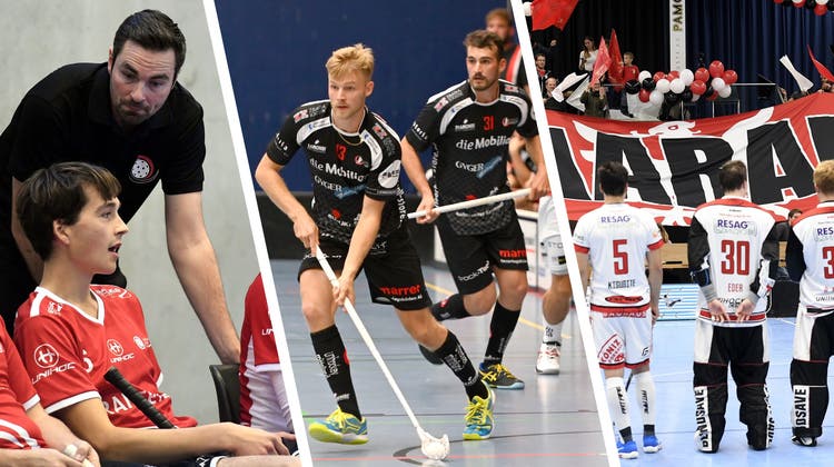 Unihockey Mittelland ist in dieser Saison das erfolgreichste Aargauer Team in der 1. Liga. (Michael Wyss)