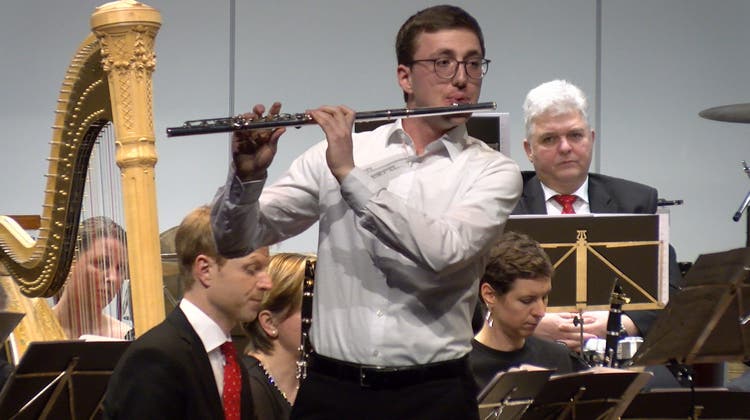 Simon Lakner überzeugte mit einem anspruchsvollen Flöten-Solo.