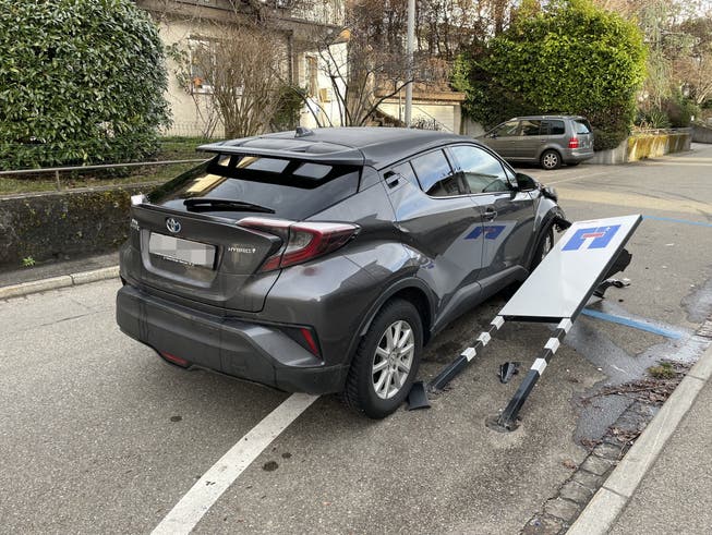 Die Autofahrerin wich zwei Katzen aus und prallte in der Folge in die Zonensignalisation an der rechten Strassenseite.