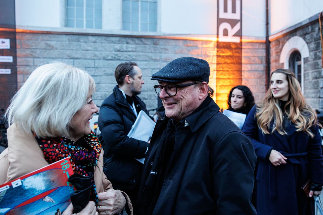 Ivo Kummer, ehemaliger Filmtage-Direktor und heutiger Leiter der Sektion Film beim Bundesamt für Kultur, mit alt Nationalrätin Susanne Leutenegger-Oberholzer.