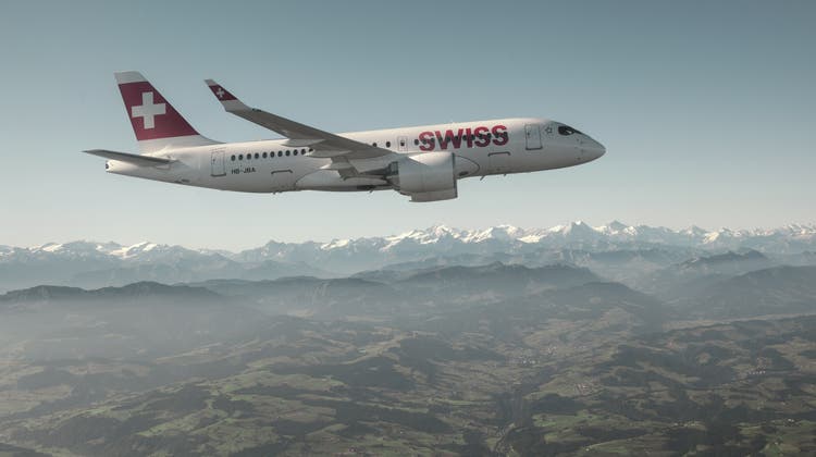 Bild einer A220 der Swiss. Ein solches Flugzeug wird auf den Namen Solothurn getauft. (zvg/Swiss)