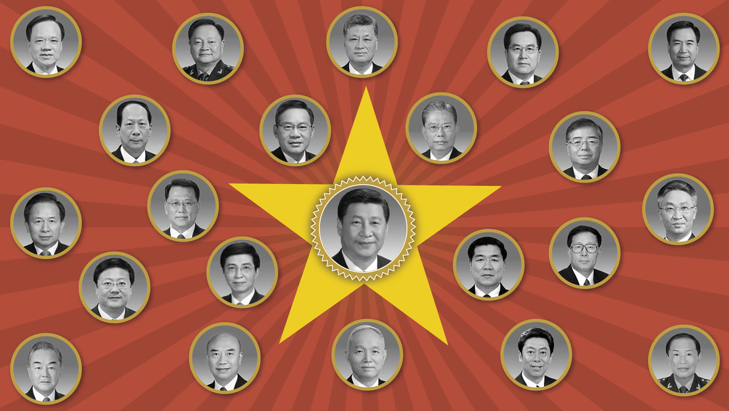 Das Netzwerk von Chinas Staatspräsident Xi Jinping im Politbüro der Kommunistischen Partei. (Swiss Institute for Global Affairs/Grafik Stefan Bogner)