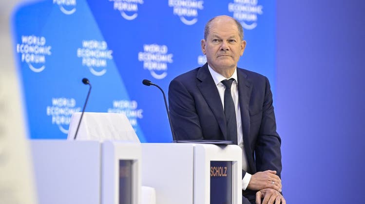 Der letzte «Free-Trader»? Olaf Scholz beim WEF in Davos. (Bild: Keystone)