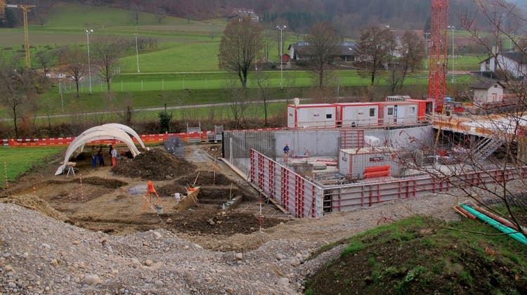 In Thalheim fanden vor über zehn Jahren Notgrabungen statt, hier der Blick auf das Gelände. (Kantonsarchäologie/Kanton Aargau)
