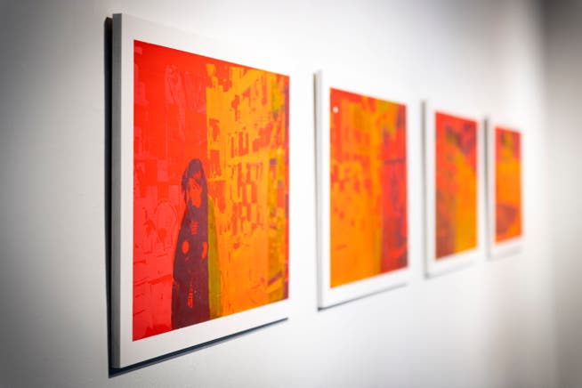 In der Ausstellung von Rinaldo Wälti.