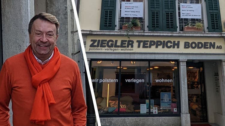 Olivier F. Ziegler und sein Geschäft Ziegler Teppich Boden verlassen in wenigen Monaten den Kronenstutz. (Fabio Vonarburg)