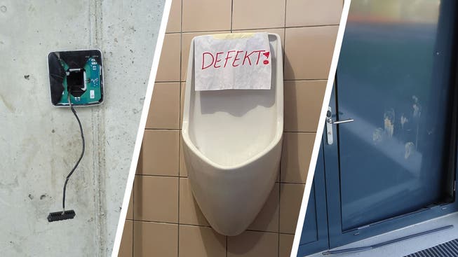 Demolierter Schlüssel-Leser, defektes WC, verschmierte Türe: Die Gemeinde Hägglingen kämpft aktuell mit Vandalismus.