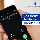 Die Luzerner Polizei warnt vor Betrügern am Telefon. (Bild: PD)