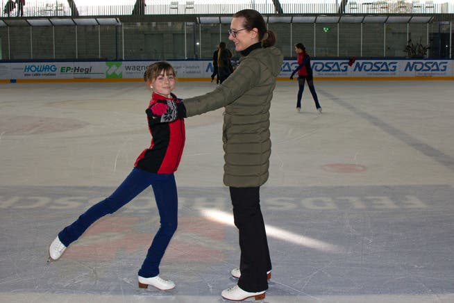 Cristella Künzler beim Training in der Eislaufhalle im Schüwo-Park in Wohlen.