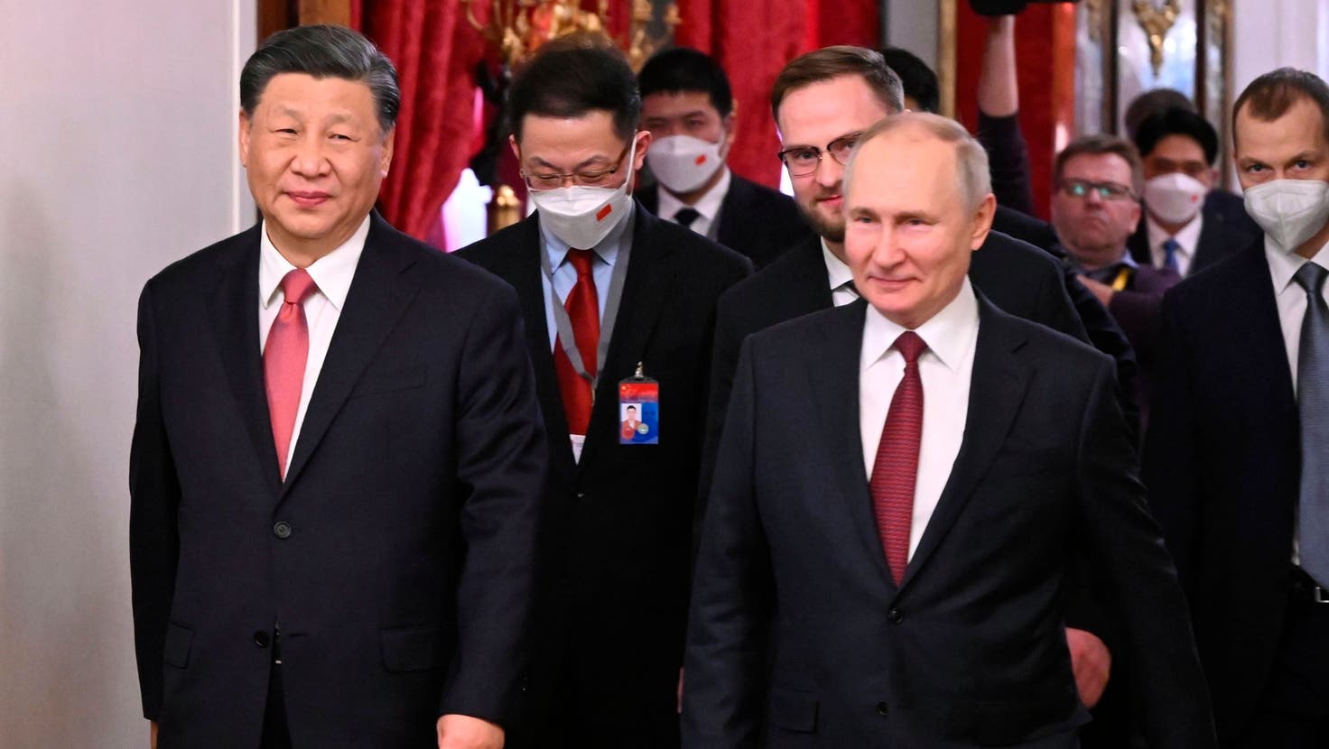 Russlands Präsident Wladimir Putin (rechts) und der chinesische Staats- und Parteichef Xi Jinping im Kreml zu Moskau. (Bild: Pavel Byrkin/AP)
