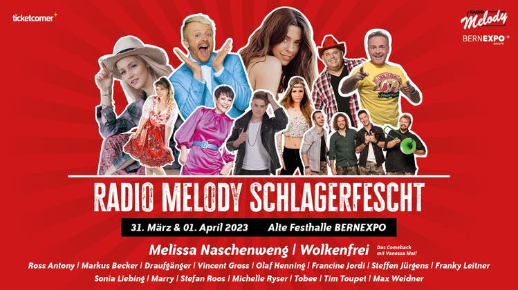 Radio Melody Schlagerfescht: 4 x 2 Tickets zu gewinnen