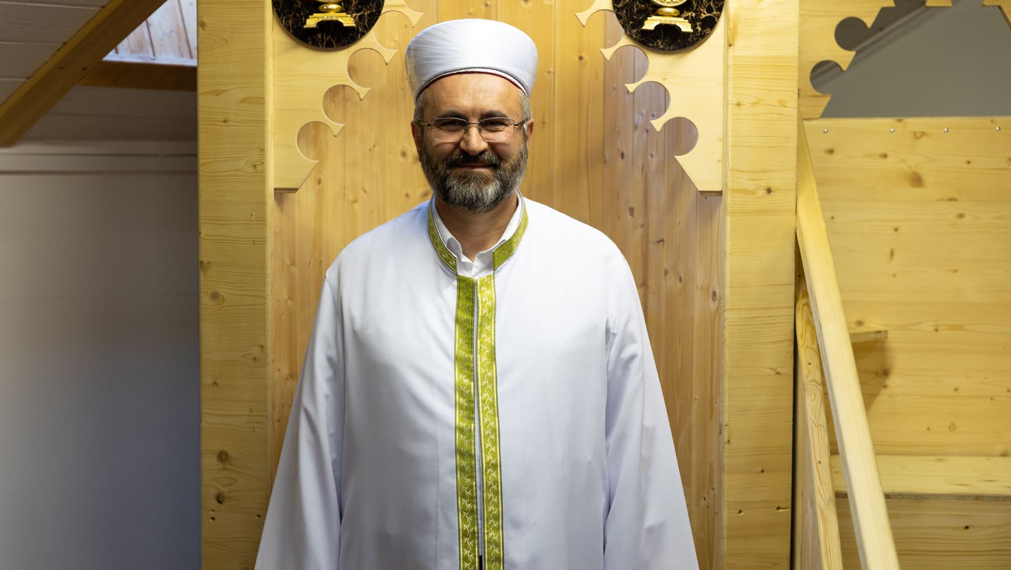 Osman Koc in der Zentral Moschee Uri. (Bild: Florian Pfister (Schattdorf, 16. 3. 2023))