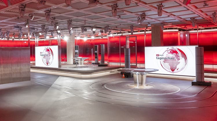 Studio im neuen News- und Sportcenter von SRF in Zürich. (Keystone)