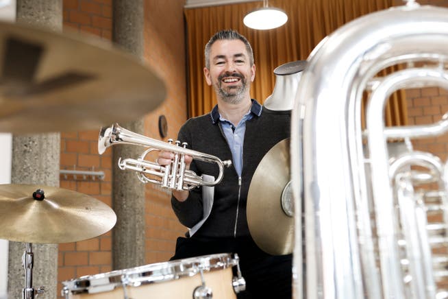 Felix Sager spielt in der Musikgesellschaft Muolen Trompete und ist OK-Präsident für das Jubiläumsfest.