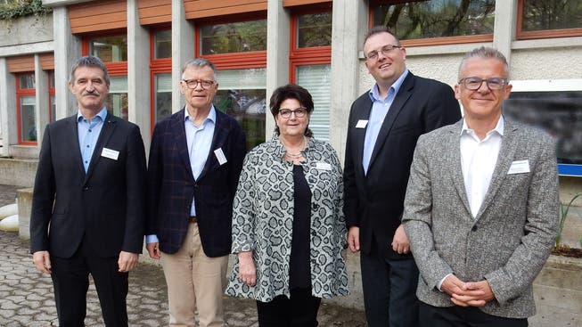Das sind die Gesichter hinter Toggenburg Medien AG (v. l. n. r.): Michael Kauf, Peter Wanner (Präsident), Kathrin Ott, Simon Dudle (Geschäftsführer) und Roberto Rhiner.