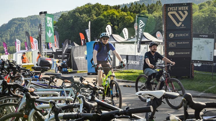 An der Cycle Week stellen in der Europaallee Händler ihre Produkte rund ums Velo aus. (Bild: zvg/Cycle Week)