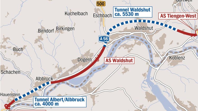 Autobahn-Planung ennet der Grenze: Diese Herausforderungen warten im Bereich Waldshut