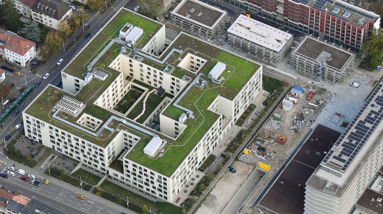 Belastet die Rechnung: Der Neubau des Felix Platter-Spitals an der Ecke Burgfelderstrasse-Luzernerring. (Bild: Erich Meyer)